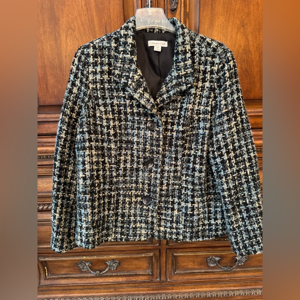 Coldwater Creek boucle weave jacket Size L 14-16